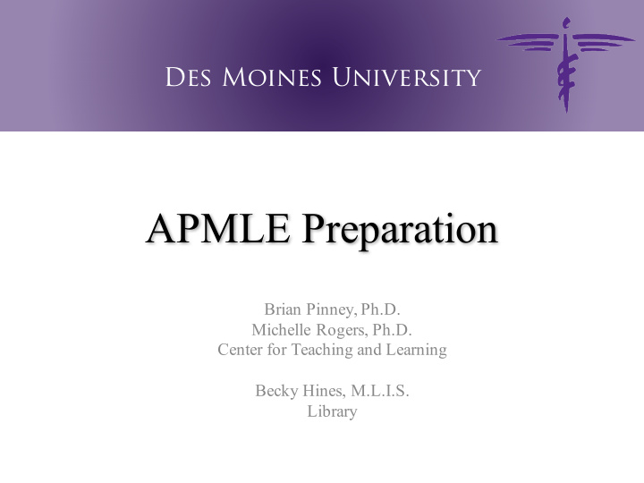 apmle preparation