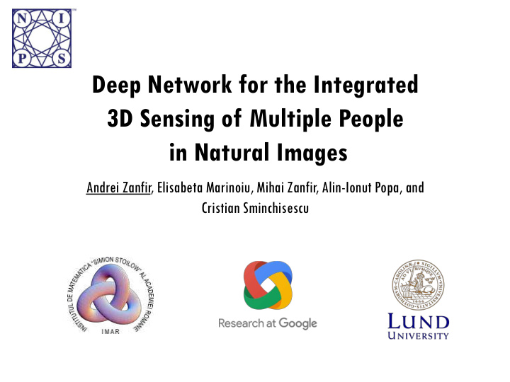 3d sensing of multiple people