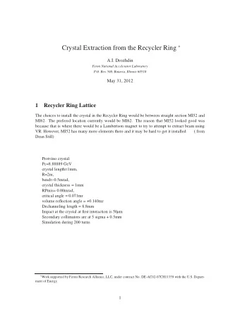 lattice element example in the Recycler Ring  octupole  14  0.00000  0.33083E-01  0.0000E+00