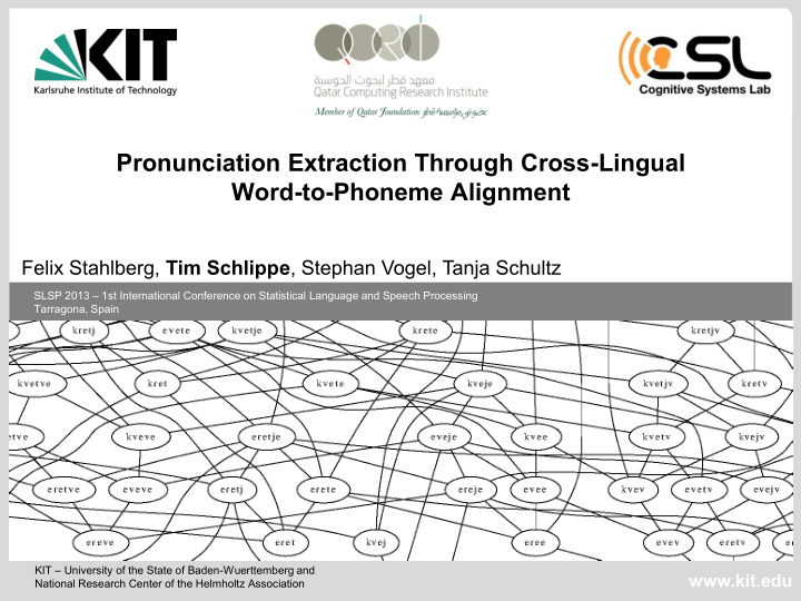 pronunciation extraction through cross lingual word to