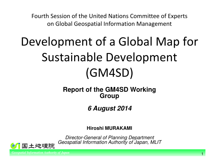 development of a global map for sustainable development