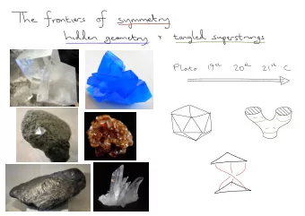Sources and further reading  Crystal symmetry    Wikipedia: Platonic solid, crystallographic