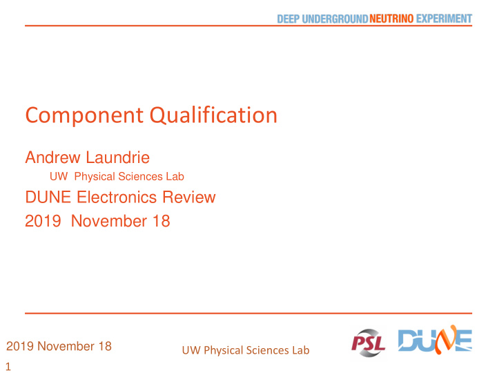 component qualification