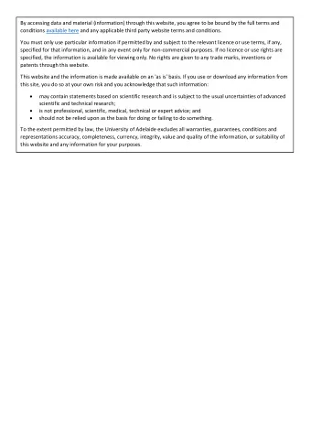 By accessing data and material (information) through this website, you agree to be bound by the