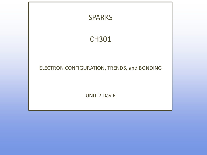 sparks ch301