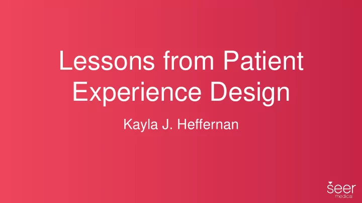 experience design