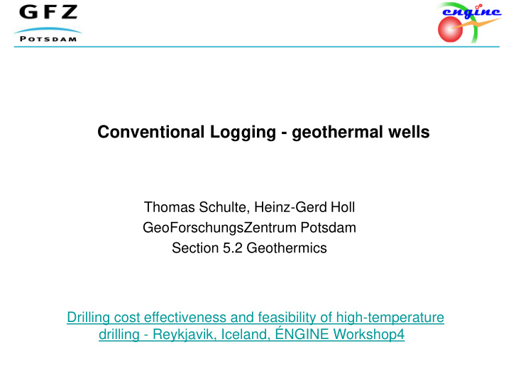 conventional logging geothermal wells