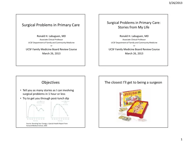 surgical problems in primary care