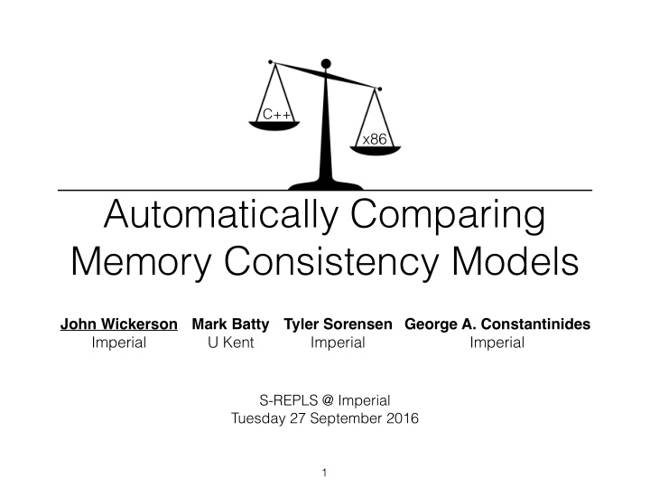 automatically comparing memory consistency models