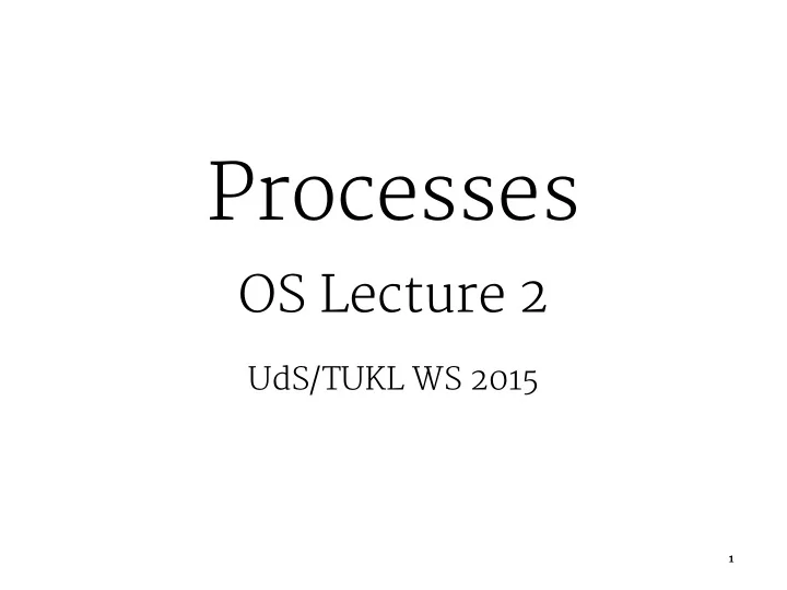 processes