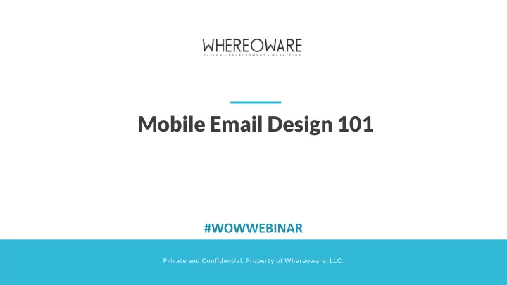 mobile email design 101