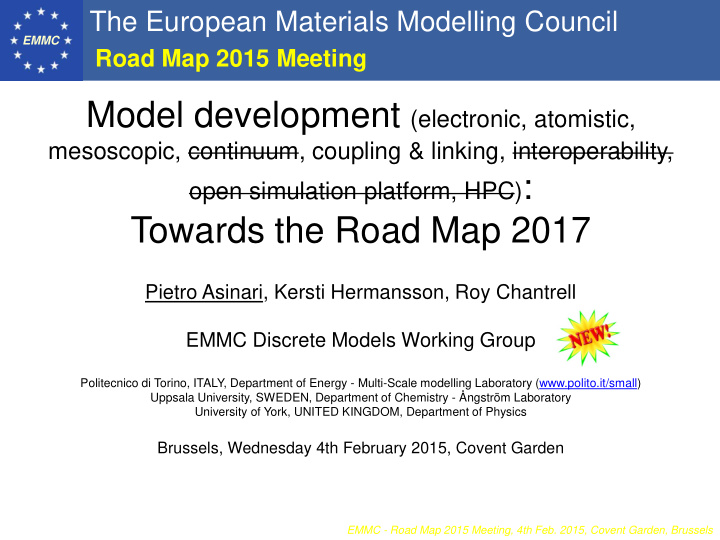 open simulation platform hpc towards the road map 2017