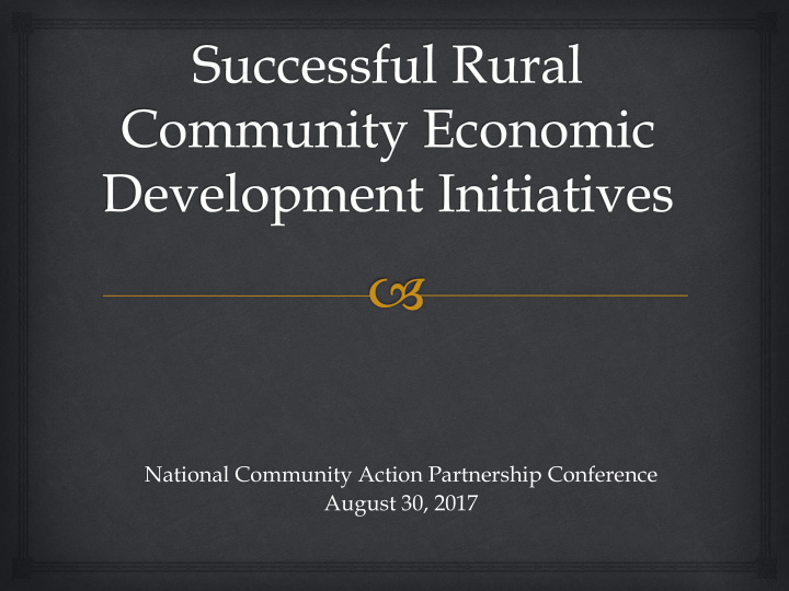 national community action partnership conference august