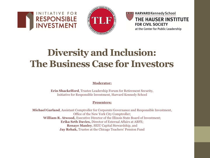 diversity and inclusion the business case for investors