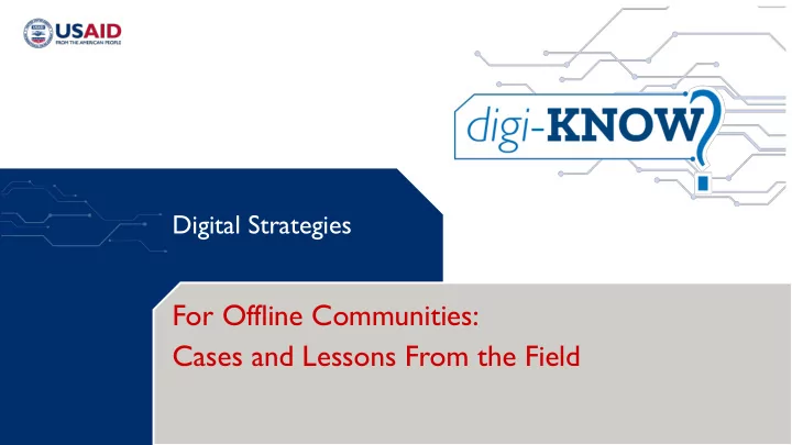 cases and lessons from the field disclaimer