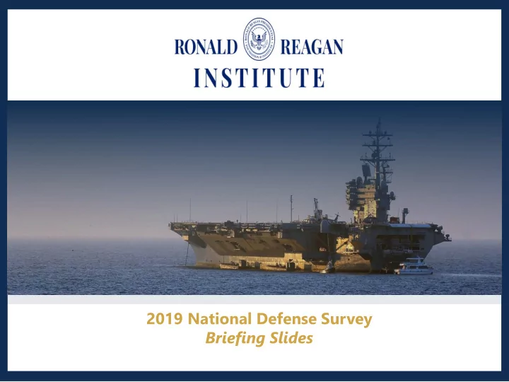 2019 national defense survey