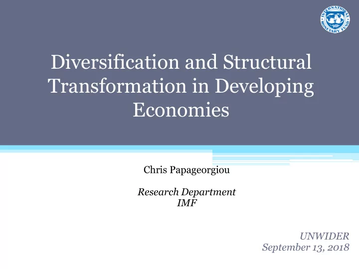 transformation in developing