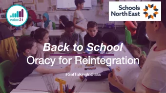 Find out more at voice21.org    Aim  ims  Why oracy should be at the heart of your