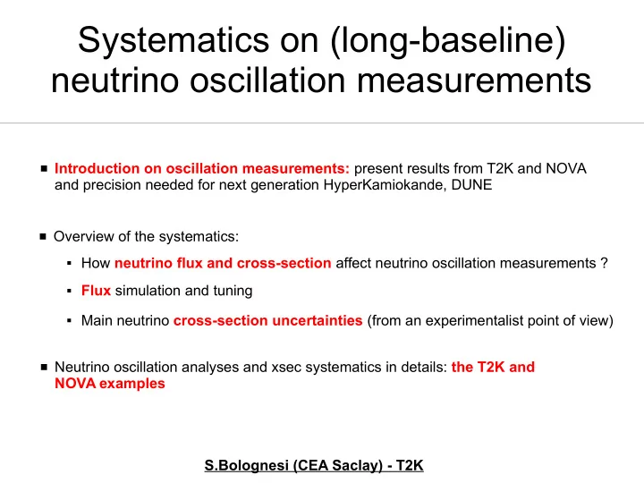 systematics on long baseline neutrino oscillation