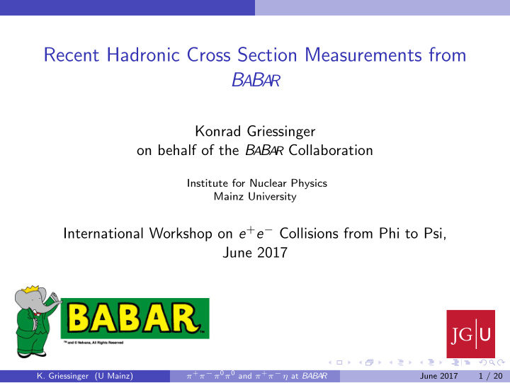 recent hadronic cross section measurements from