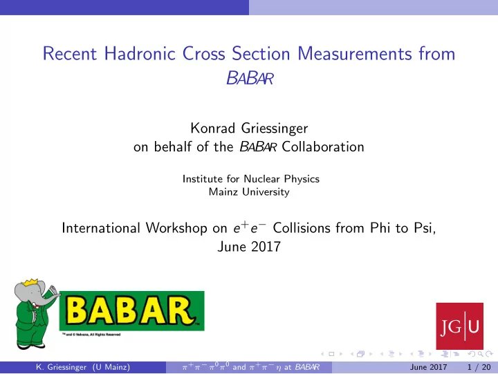 recent hadronic cross section measurements from