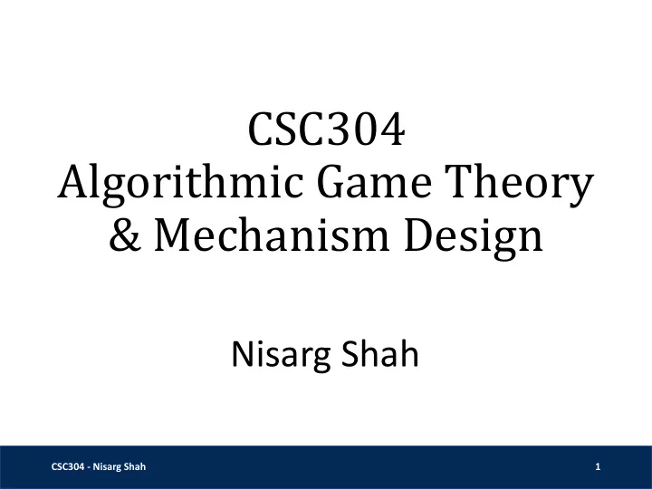 algorithmic game theory