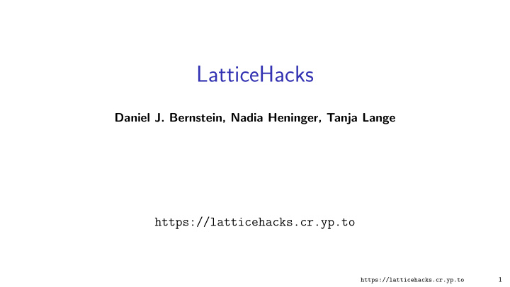 latticehacks