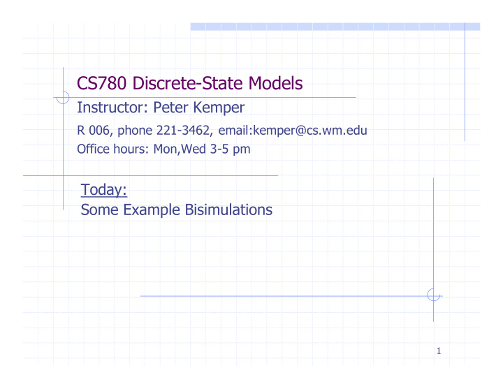 cs780 discrete state models
