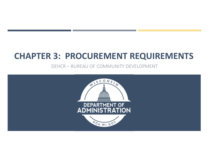 chapter 3 procurement requirements