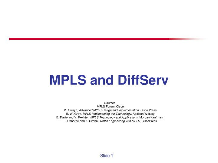 mpls and diffserv