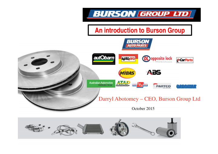 an introduction to burson group