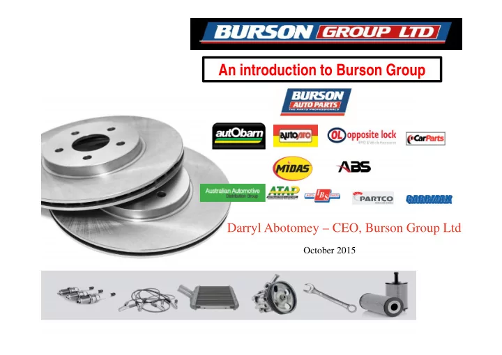 an introduction to burson group