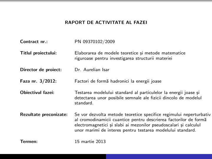raport de activitate al fazei contract nr pn 09370102