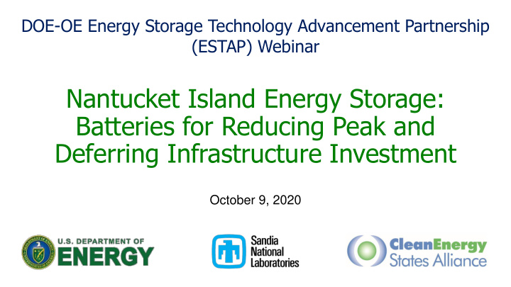 nantucket island energy storage batteries for reducing