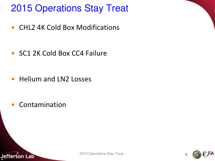 2015 operations stay treat