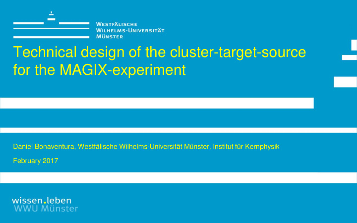 technical design of the cluster target source