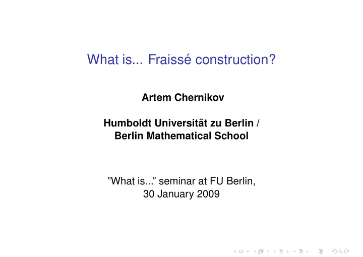 what is fraiss e construction