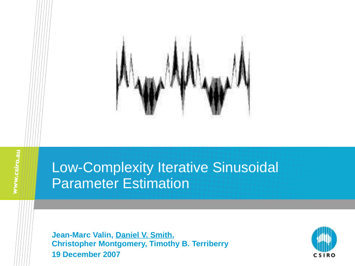low complexity iterative sinusoidal parameter estimation