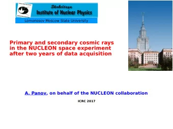 Primary and secondary cosmic rays  in the NUCLEON space experiment  after two years of data
