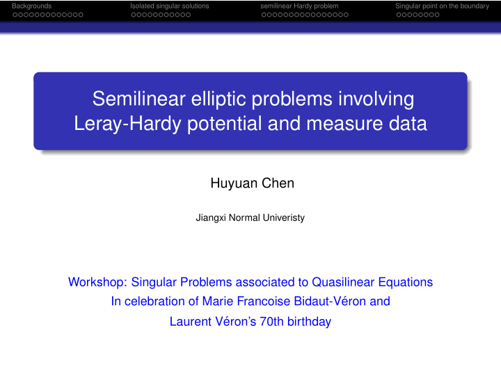 semilinear elliptic problems involving leray hardy