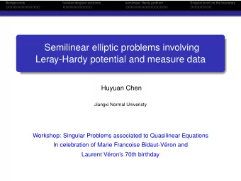Semilinear elliptic problems involving  Leray-Hardy potential and measure data  Huyuan Chen
