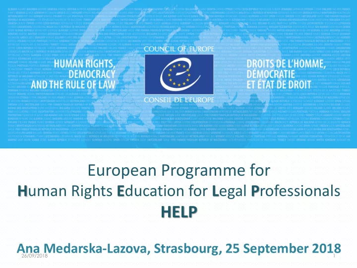 european programme for