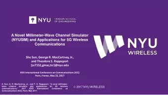 Communications  Shu Sun, George R. MacCartney, Jr.,  and Theodore S. Rappaport