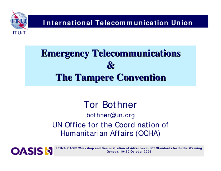 emergency telecommunications emergency telecommunications