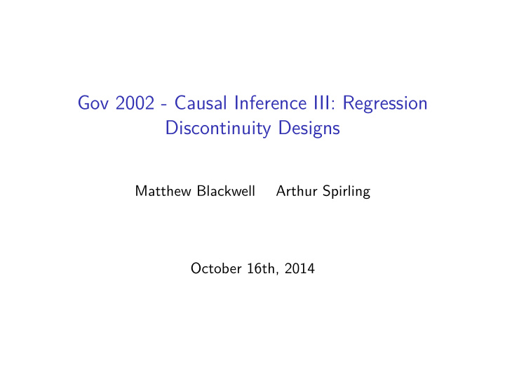 gov 2002 causal inference iii regression discontinuity