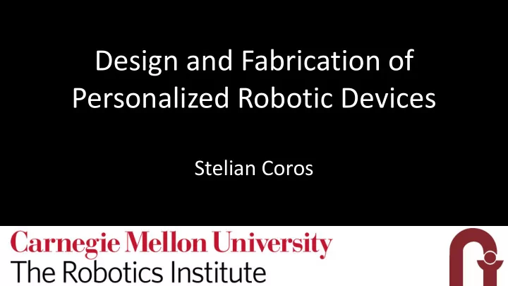 design and fabrication of