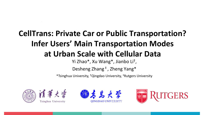 celltrans private car or public transportation