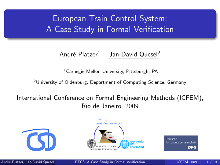 european train control system a case study in formal