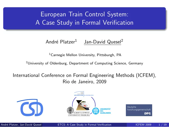 european train control system a case study in formal