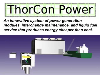An innovative system of power generation  modules, interchange maintenance, and liquid fuel